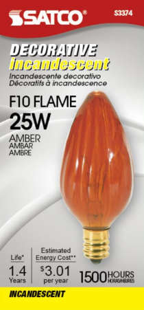 25W F10 CAND AMBER - S3374