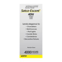 SATCOESCENT 40W C15 STD AMBER - S3416