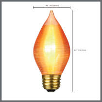 SATCOESCENT 40W C15 STD AMBER - S3416