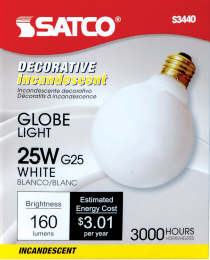 25W G25 STD WHT - S3440