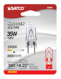 35W JCD G8 BASE UV CLEAR 120V - S3540