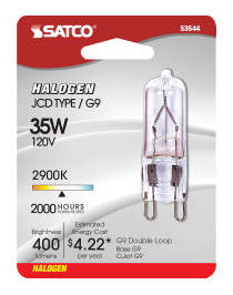 35W JCD G9 BASE UV COATED 120V - S3544