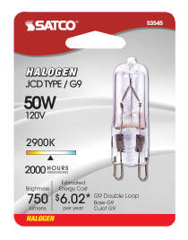 50W JCD G9 BASE UV COATED 120V - S3545