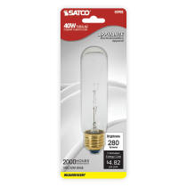 40W T10 CLEAR CARDED MED BASE - S3702