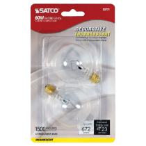 60W G16 1/2 CAND CLR CARDED - S3771