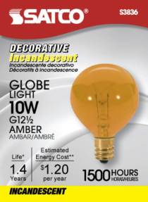 10W G 12 1/2 CAND TRANS AMB - S3836