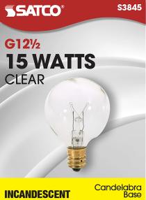 15W G12 CAND. CLEAR - S3845