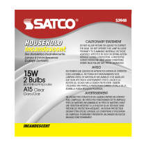 15W A-15 CLEAR MED BASE - S3948