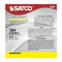 15W A-15 FROSTED MED BASE - S3949