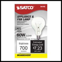 60A15 CLEAR E12 NICKEL PLATED - S4162