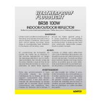 100W BR-38 AMBER 120V. - S4425