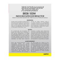 100W BR-38 GREEN 120V. - S4427