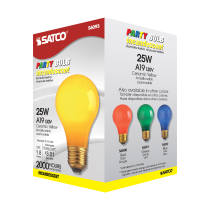 25W A19 CERAMIC YELLOW 130V - S6093