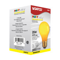 25W A19 CERAMIC YELLOW 130V - S6093