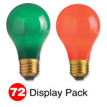 25W A19 CERAMIC RED/GREEN DISP - S6096