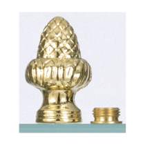 BRASS FIN ACORN KNOB - S70-133