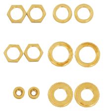 12 ASST BRASS LOCKNUTS - S70-153