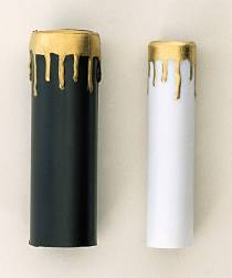 2-4" WHITE/GOLD DRIP CANDLE CO - S70-372