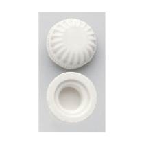2 WHITE PLASTIC LOCK UP CAPS - S70-582