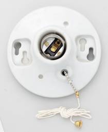PULL CHAIN PORCELAIN LAMP HOLD - S70-591