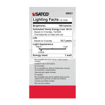 1W/LED/S14/CL/27K/120V/ND/4PK - S8021