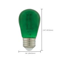 1W/LED/S14/GREEN/120V/ND/4PK - S8024