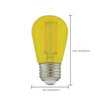 1W/LED/S14/YELLOW/120V/ND/4PK - S8025