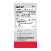 1W/LED/S14/CL/822/120V/ND/4PK - S8027