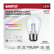 1W/LED/S14/RGBW/CL/12V/2PK - S8050