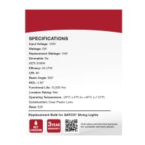 2W/LED/G25/822/120V/2PK - S8052