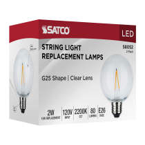 2W/LED/G25/822/120V/2PK - S8052