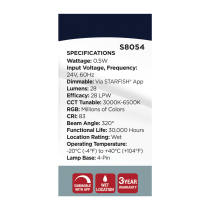 0.5W/LED/S14/RGBTW/CL/SF/24V - S8054