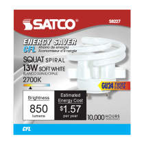 13T2/SQUAT/GU24/2700K/120V/1PK - S8227