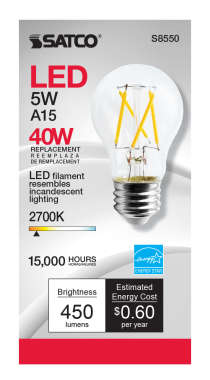 5A15/CL/LED/E26/27K/90CRI/120V - S8550