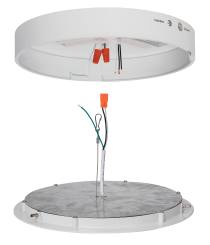 BATTERY BACK UP 13" ROUND WH - S8672