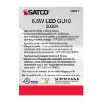 6.5MR16/LED/25'/30K/120V/GU10 - S8677