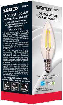 4W CTC/LED/40K/CL/120V - S8839