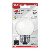 1.4W G16.5/WH/LED/120V/CD E26 - S9159