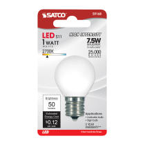 1.0W S11/WH/LED/E17/120V/CD - S9168