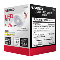 4.5MR16/LED/40'/830/120V/GU10 - S9380