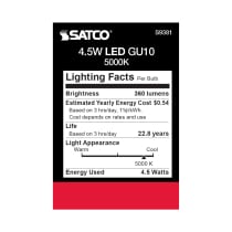 4.5MR16/LED/40'/850/120V/GU10 - S9381