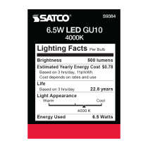 6.5MR16/LED/40'/40K/120V/GU10 - S9384