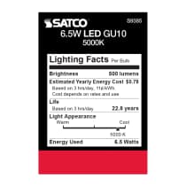 6.5MR16/LED/40'/50K/120V/GU10 - S9385