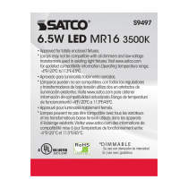 6.5MR16/LED/40'/35K/12V - S9497