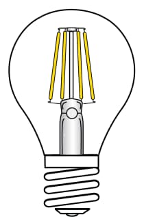 4.5A19/CL/LED/E26/27K/120V - S9561