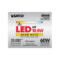 10.5A19/OMNI/LED/27K/90CRI - S9612