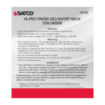 12W/LED/PAR30/SN/4K/100-277V - S9763