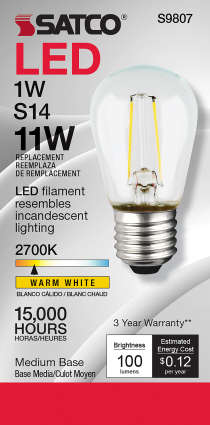 1WS14/LED/CL/27K/120V/ND - S9807