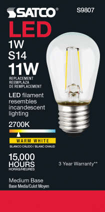 1WS14/LED/CL/27K/120V/ND - S9807
