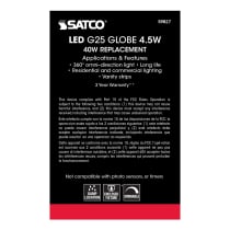 4.5G25/SW/LED/E26/27K/120V - S9827